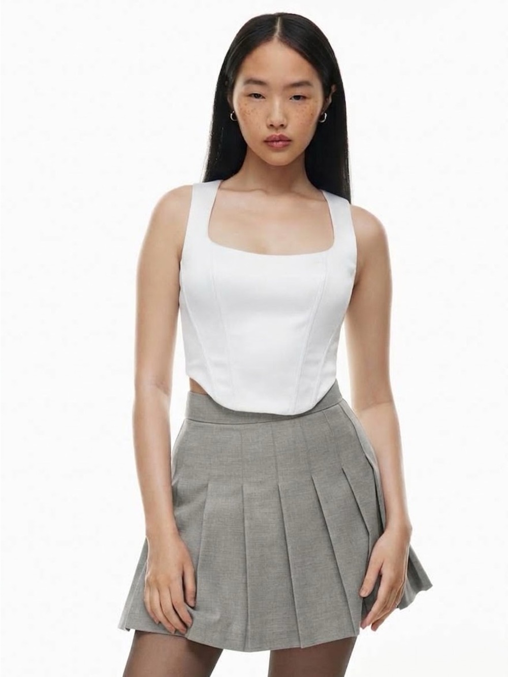Aritzia Sunday Best Shiloh Satin Bustier Top M